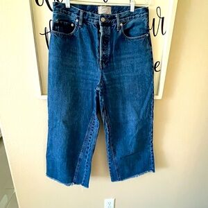Wide leg cropped jeans